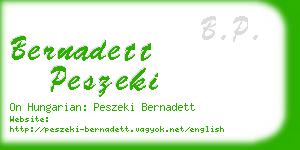 bernadett peszeki business card